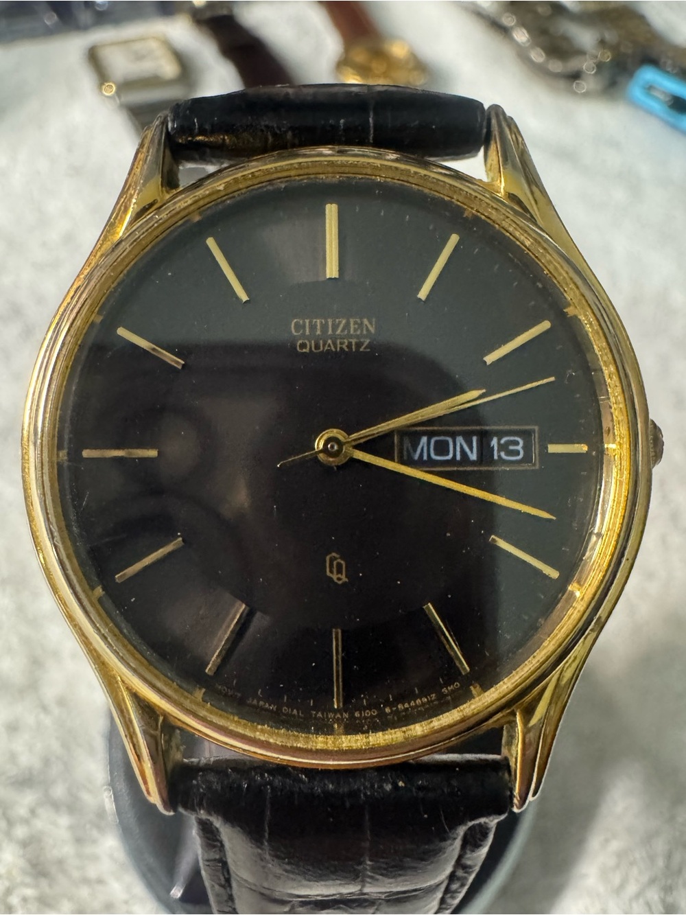 Citizen Black Dial Gold-Tone Case Men's Dress Watch